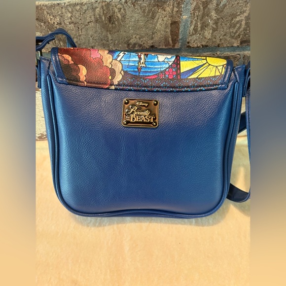 Disney Beauty and the Beast Stained Glass Crossbody Bag - Blue - Picture 3 of 5